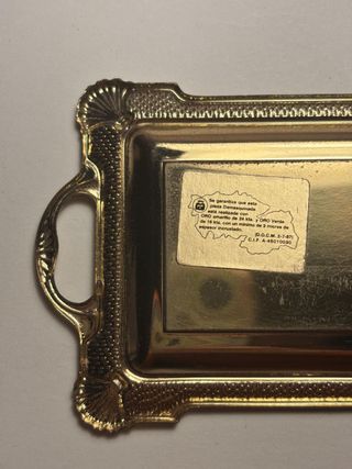 Vassoio dorato 24 Kt miniatura