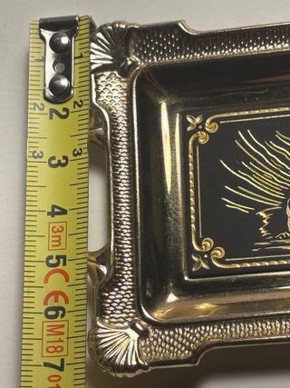 Vassoio dorato 24 Kt miniatura