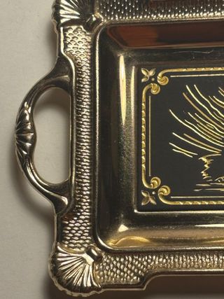 Vassoio dorato 24 Kt miniatura