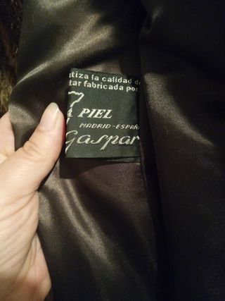 Abrigo visón sintético marrón