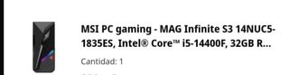 PC Gaming MSI MAG Infinite S3 Negro
