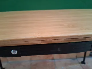 Mesa plegable bambú y aluminio