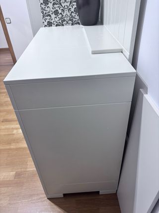 Armario pequeño de madera blanco regalo perchero