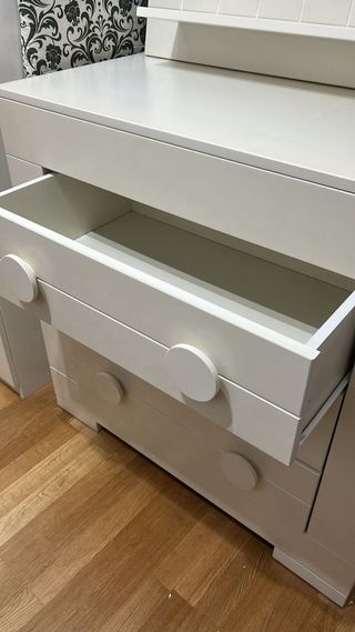 Armario pequeño de madera blanco regalo perchero