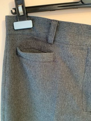 Pantalones rectos grises talla 38