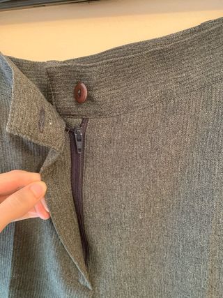 Pantalones rectos grises talla 38