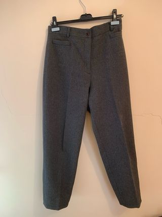 Pantalones rectos grises talla 38