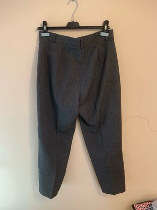 Pantalones rectos grises talla 38
