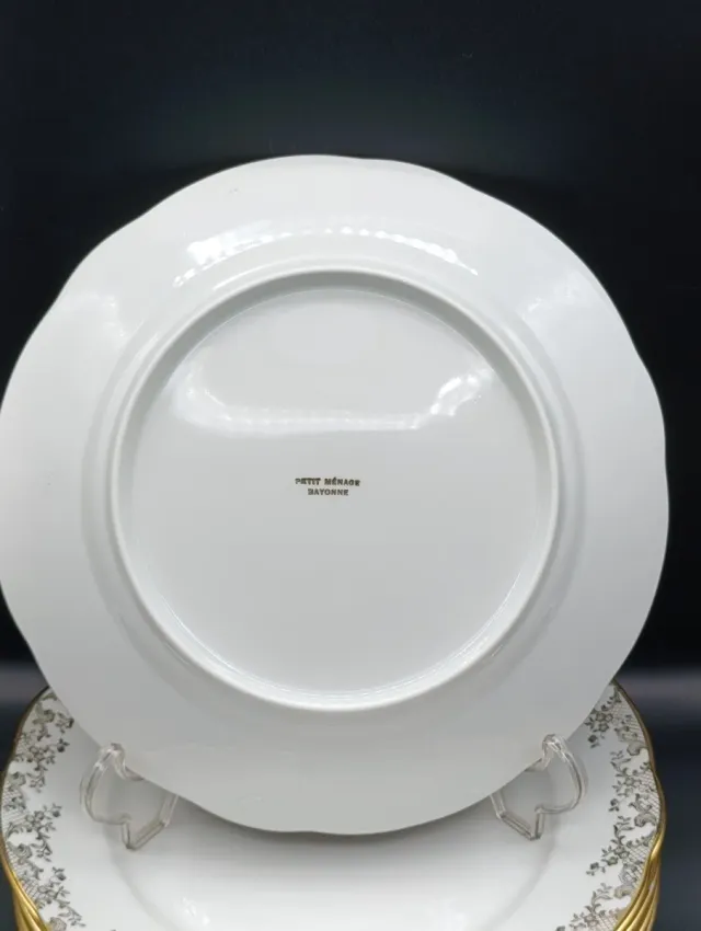 Set 12 platos porcelana francesa Bayona