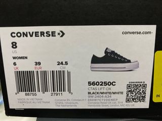 Converse plataforma negras bajas