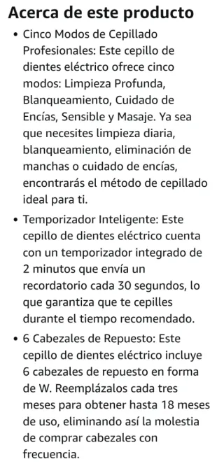 Cepillo Eléctrico OasiSmile Morado + 6 Repuestos