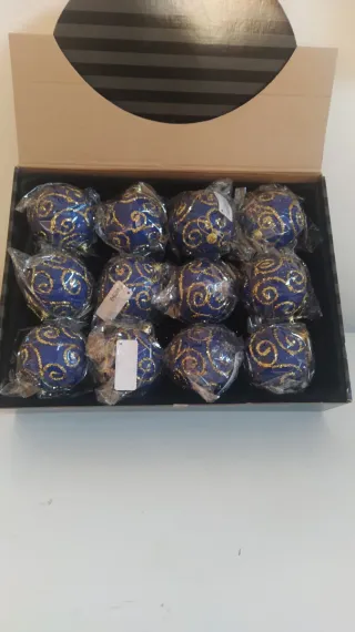 Addobbi Natalizi Vetro Blu