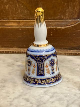 Campana decorativa oro e blu