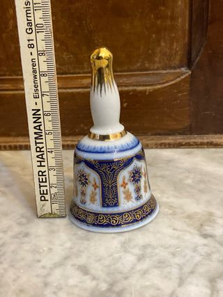 Campana decorativa oro e blu