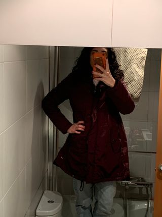 Abrigo premamá lila/morado talla S