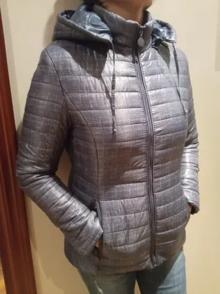 Cazadora entretiempo gris jaspeado