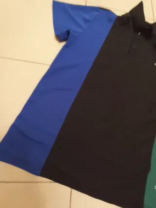 Polo Lacoste Negro y Azul