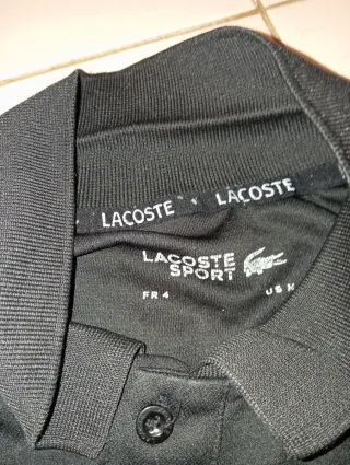 Polo Lacoste Negro y Azul