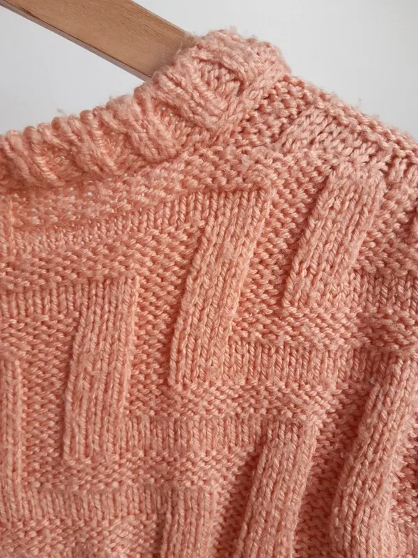 Jersey de lana tejido a mano invierno