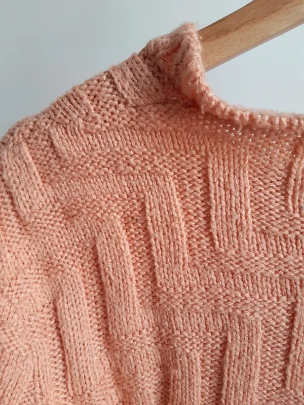 Jersey de lana tejido a mano invierno