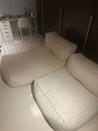 Sofá modular interior/exterior beige