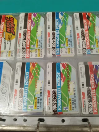 Set schede telefoniche calciatori Panini