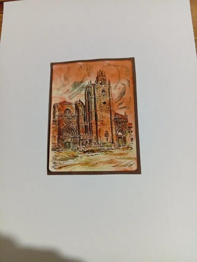 Aquarelas Catedral de Palencia. 11'5x8'5. Tablada.