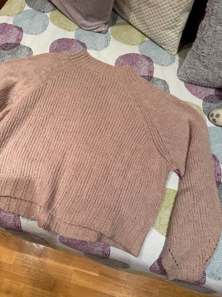 Jersey rosa palo cuello alto