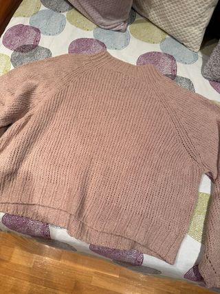 Jersey rosa palo cuello alto