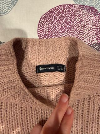 Jersey rosa palo cuello alto