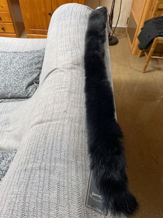 Bufanda de piel rabo zorro negro