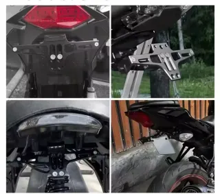 Soporte matrícula y intermitentes moto/quad
