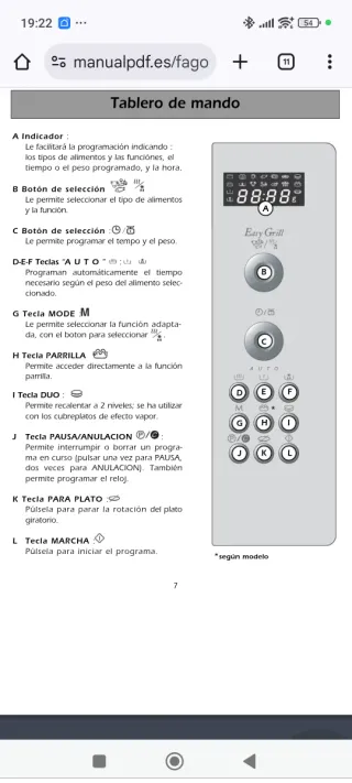 Microondas Fagor MW4 245 GEX Encastrable