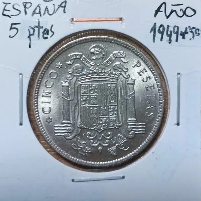 Moneda España 5 Pesetas 1949