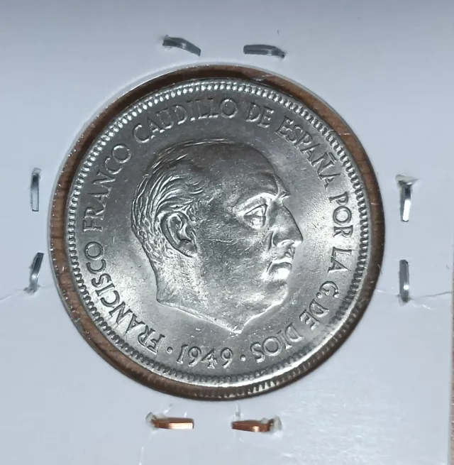 Moneda España 5 Pesetas 1949