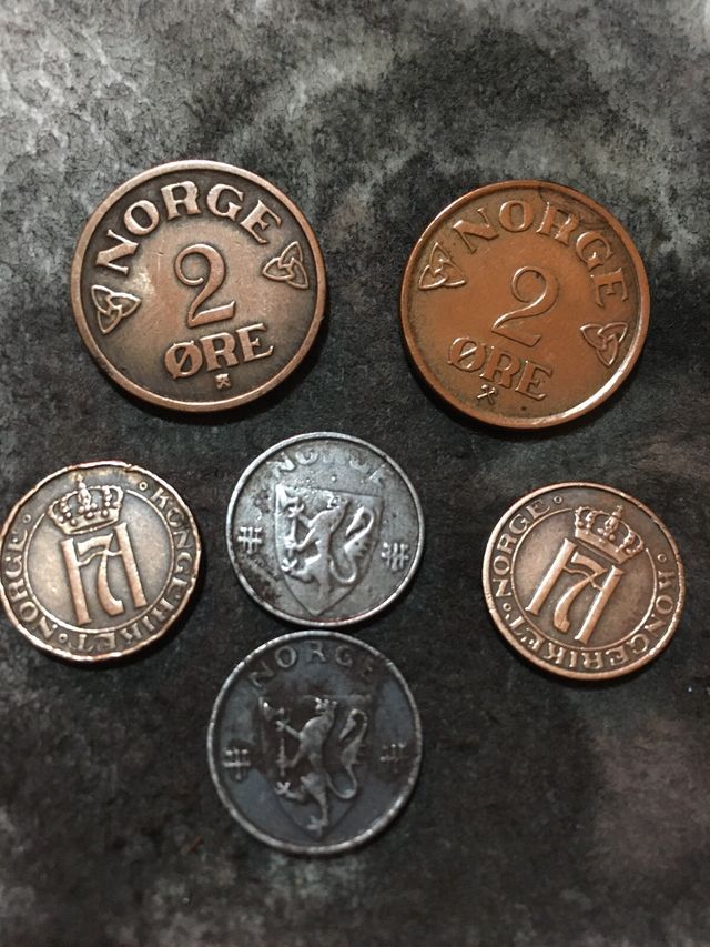 Conjunto 6 monedas NORGE Noruega ORE