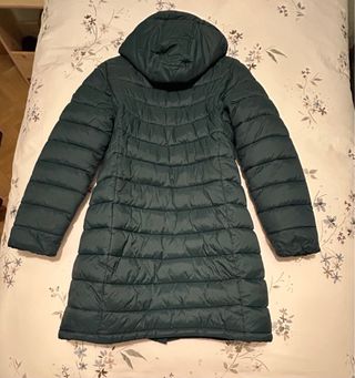 Abrigo largo verde de Pepe Jeans. Talla S