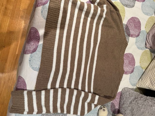 Jersey rayas marrón y blanco