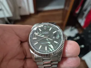 Reloj CADISEN Automático Verde y Plateado