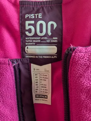 Ropa de esquí para niña