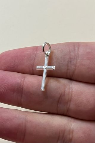 Clasico Colgante Cruz Plata 925