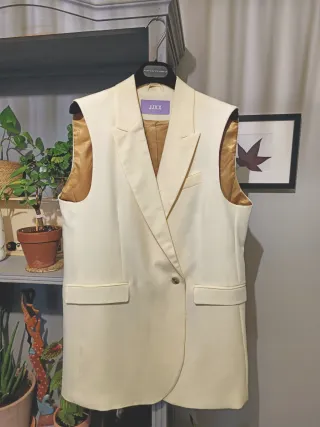 Chaleco Sastre JJXX crema Mujer