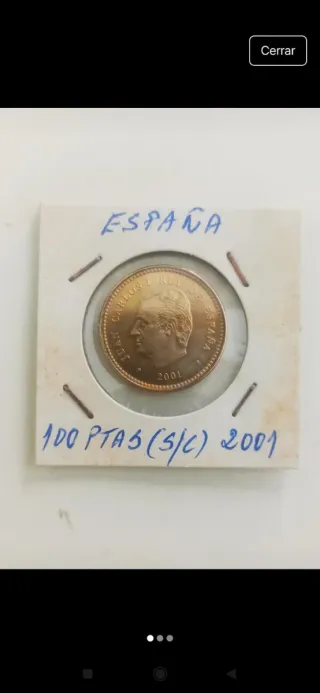 Moneda 100 PTAS 2001 Juan Carlos I ( sin CIRCULAR