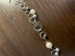 Pulsera plata de Ley Majorica con Perlas nueva