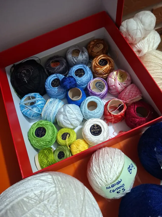 Lote Hilos Crochet Bordar Punto Cruz