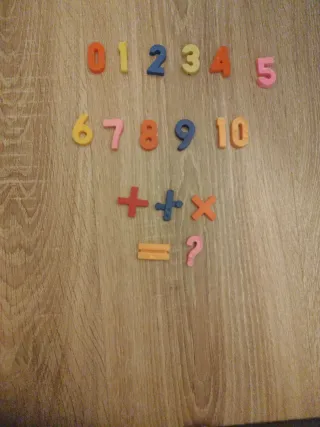 Imanes de nevera/pizarra para aprender los números