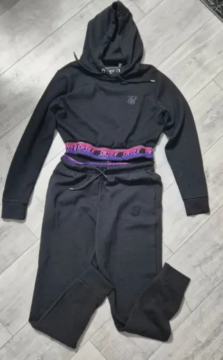 Conjunto Chándal SikSilk Negro y Multicolor