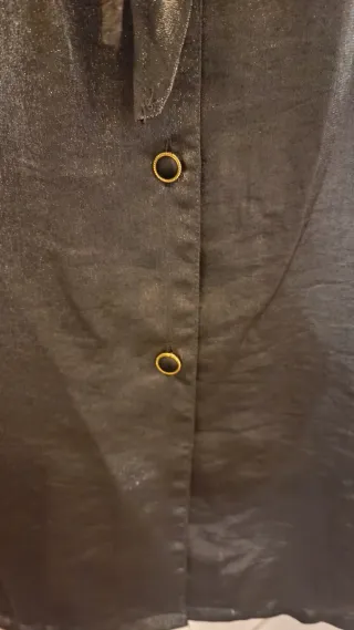 Camicia vintage donna nera/argento