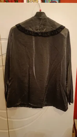 Camicia vintage donna nera/argento
