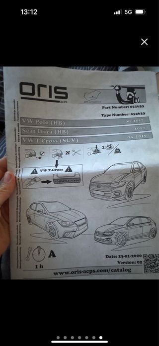 Enganche desmontable VW T-Cross + cableado